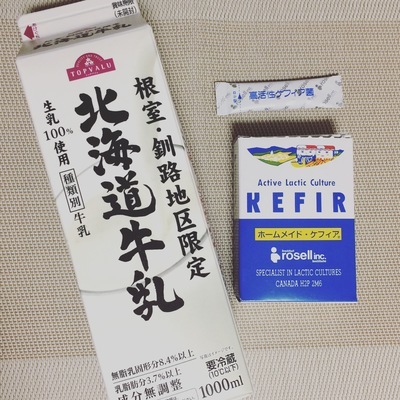 乳酸菌と酵母でできる発酵乳 ヨーグルト ホームメイド ケフィア Active Lactic Culture Kefir で毎朝のスムージーを作る うさぎと発酵